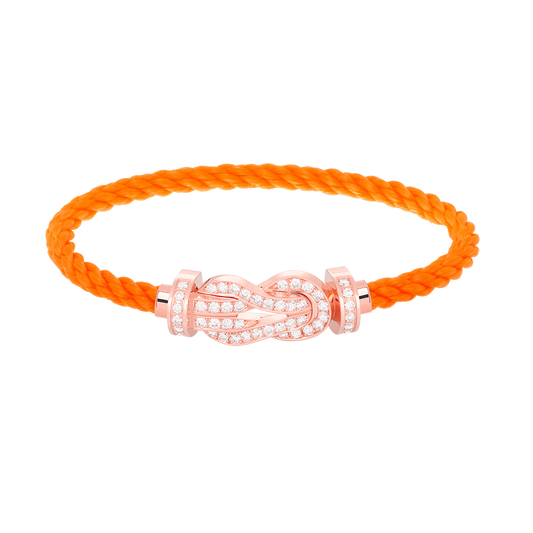 [Elowen Jewels]CHANCE LARGE 8 FIGURE BUCKLE FULL DIAMOND BRACELET ROSE GOLD