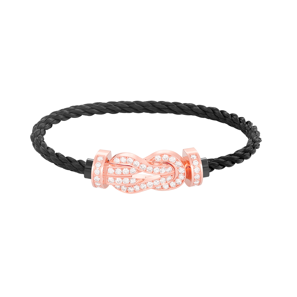 [Elowen Jewels]CHANCE LARGE 8 FIGURE BUCKLE FULL DIAMOND BRACELET ROSE GOLD