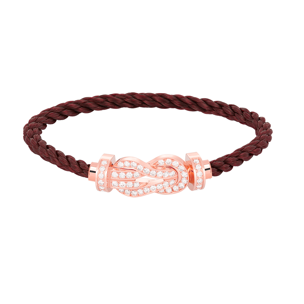 [Elowen Jewels]CHANCE LARGE 8 FIGURE BUCKLE FULL DIAMOND BRACELET ROSE GOLD