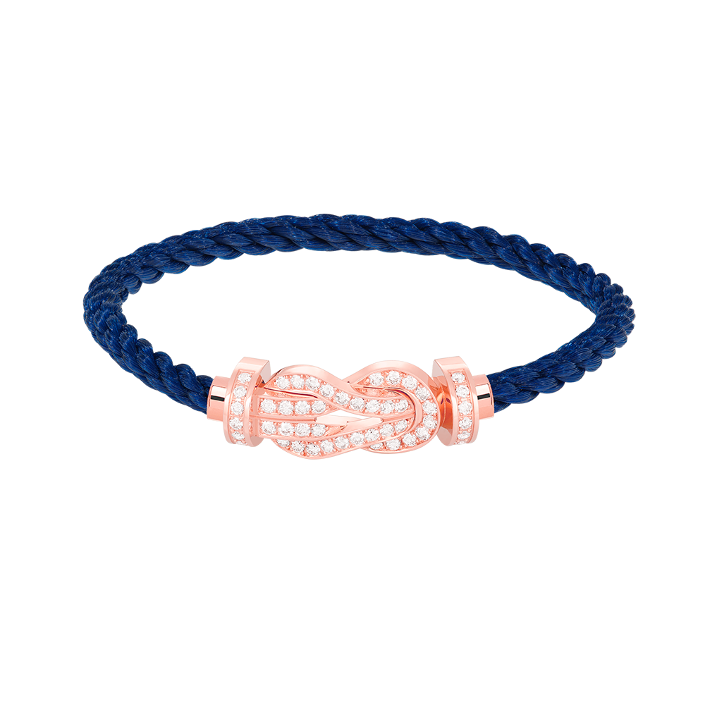 [Elowen Jewels]CHANCE LARGE 8 FIGURE BUCKLE FULL DIAMOND BRACELET ROSE GOLD