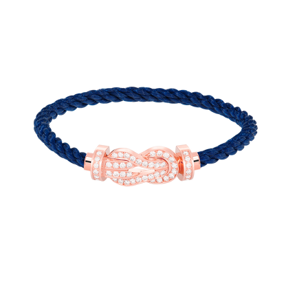 [Elowen Jewels]CHANCE LARGE 8 FIGURE BUCKLE FULL DIAMOND BRACELET ROSE GOLD