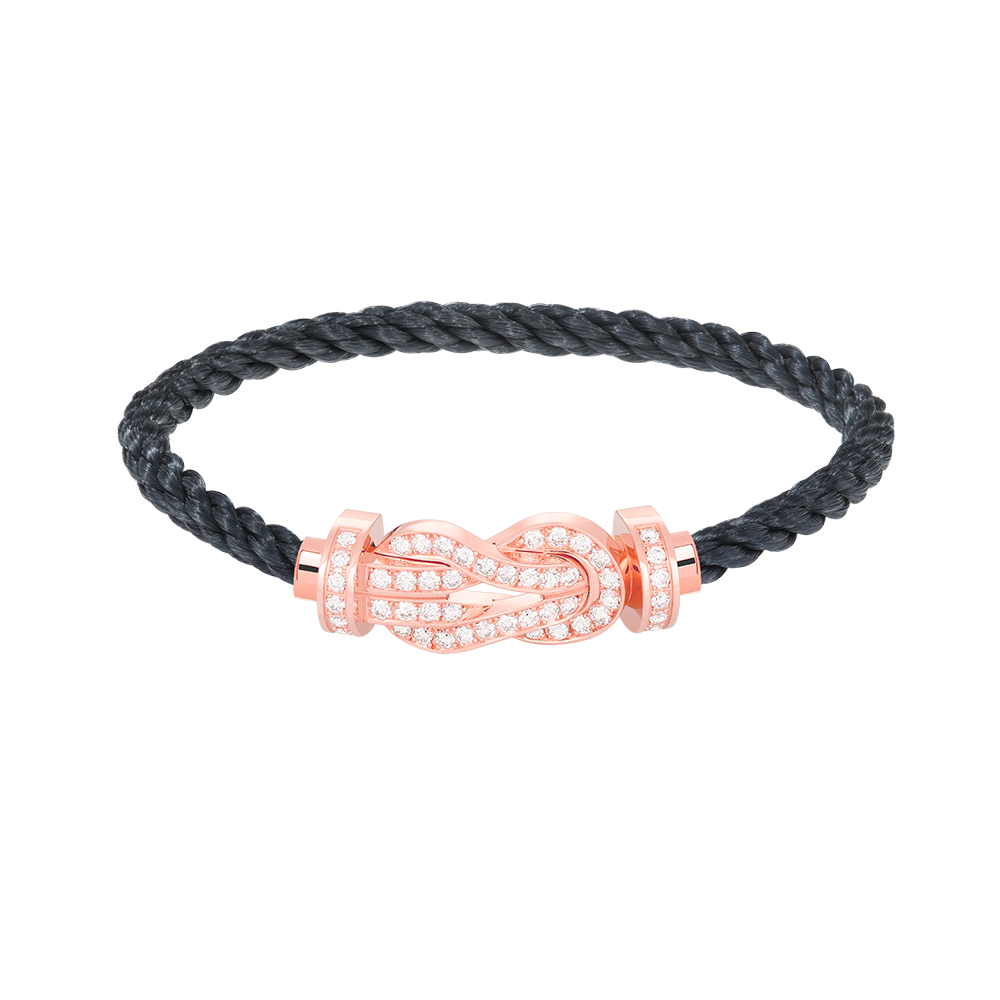 [Elowen Jewels]CHANCE LARGE 8 FIGURE BUCKLE FULL DIAMOND BRACELET ROSE GOLD