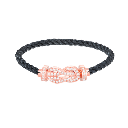 [Elowen Jewels]CHANCE LARGE 8 FIGURE BUCKLE FULL DIAMOND BRACELET ROSE GOLD