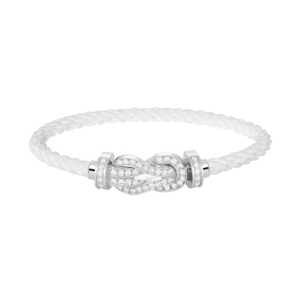 [Elowen Jewels]CHANCE LARGE 8 FIGURE BUCKLE FULL DIAMOND BRACELET SILVER