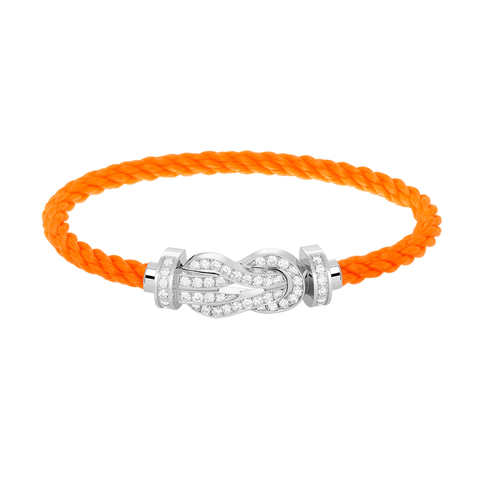 [Elowen Jewels]CHANCE LARGE 8 FIGURE BUCKLE FULL DIAMOND BRACELET SILVER