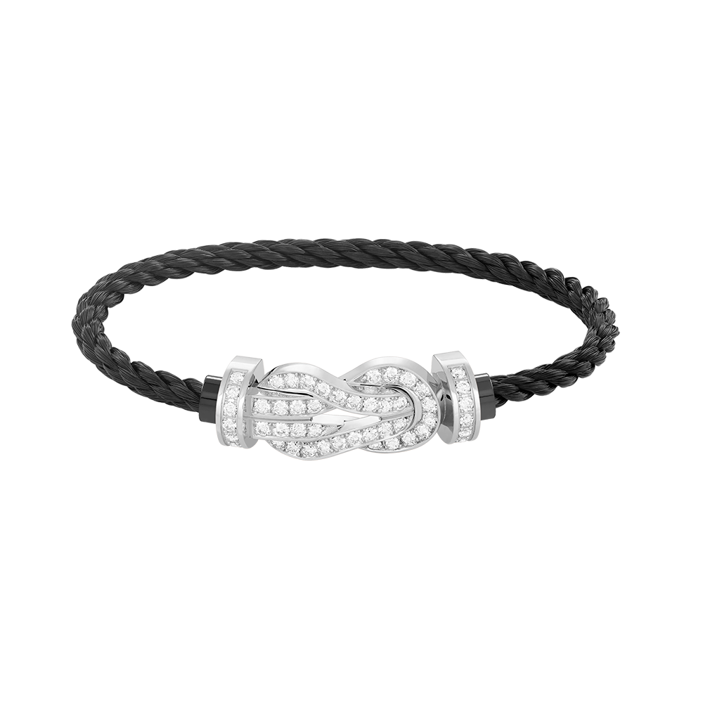 [Elowen Jewels]CHANCE LARGE 8 FIGURE BUCKLE FULL DIAMOND BRACELET SILVER