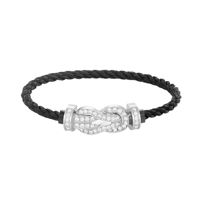 [Elowen Jewels]CHANCE LARGE 8 FIGURE BUCKLE FULL DIAMOND BRACELET SILVER
