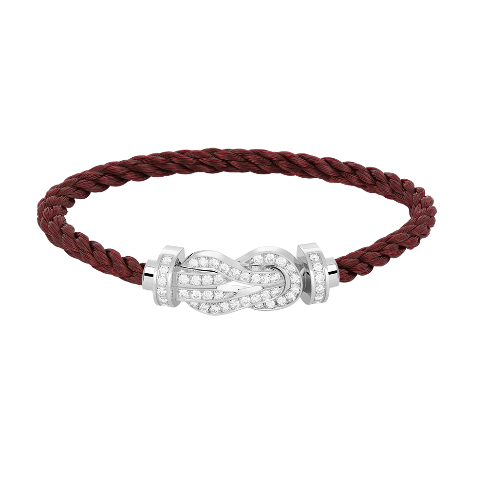 [Elowen Jewels]CHANCE LARGE 8 FIGURE BUCKLE FULL DIAMOND BRACELET SILVER