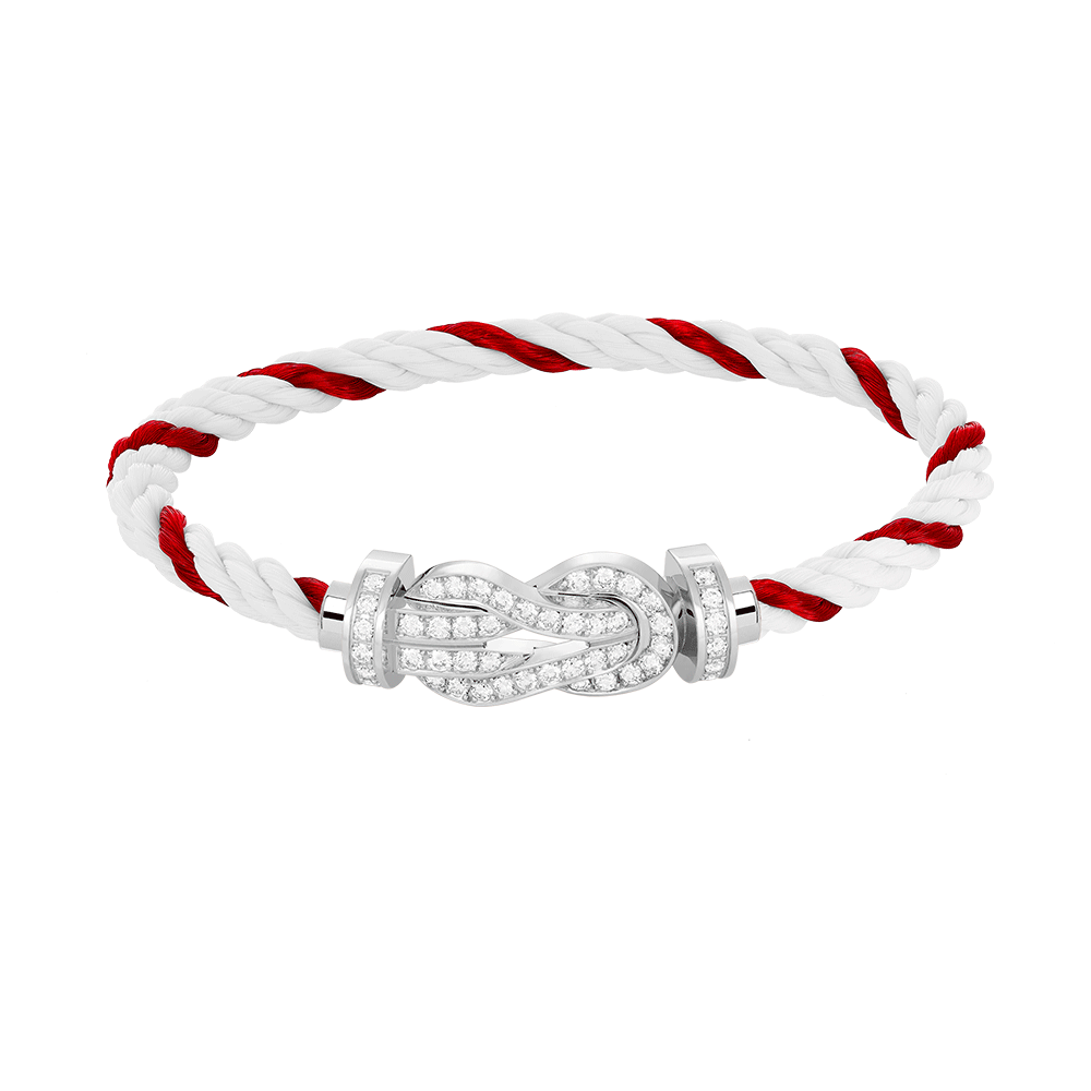 [Elowen Jewels]CHANCE LARGE 8 FIGURE BUCKLE FULL DIAMOND BRACELET SILVER