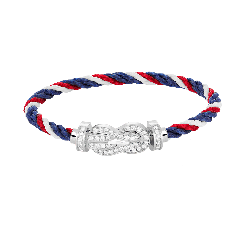 [Elowen Jewels]CHANCE LARGE 8 FIGURE BUCKLE FULL DIAMOND BRACELET SILVER