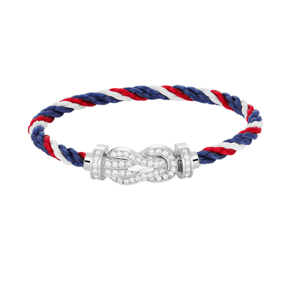 [Elowen Jewels]CHANCE LARGE 8 FIGURE BUCKLE FULL DIAMOND BRACELET SILVER