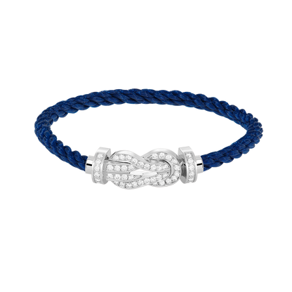 [Elowen Jewels]CHANCE LARGE 8 FIGURE BUCKLE FULL DIAMOND BRACELET SILVER