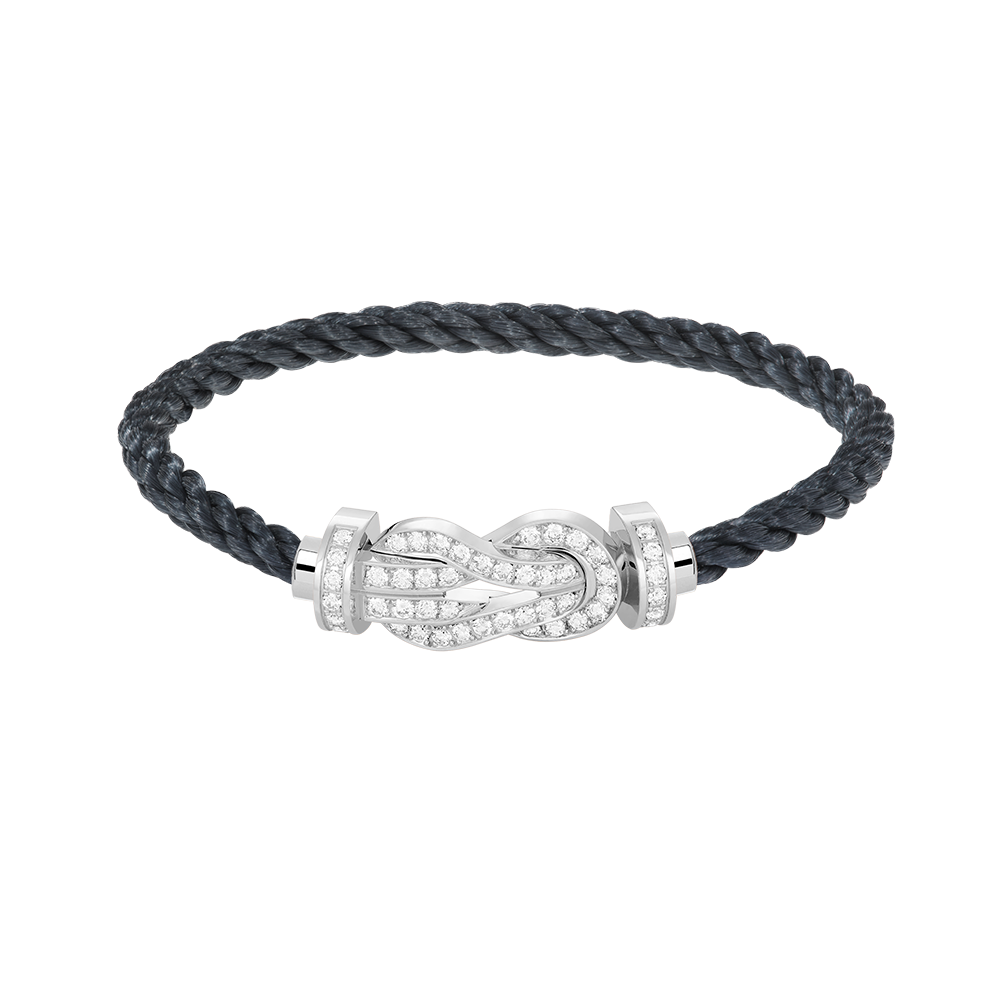 [Elowen Jewels]CHANCE LARGE 8 FIGURE BUCKLE FULL DIAMOND BRACELET SILVER