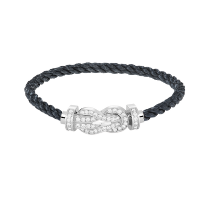 [Elowen Jewels]CHANCE LARGE 8 FIGURE BUCKLE FULL DIAMOND BRACELET SILVER