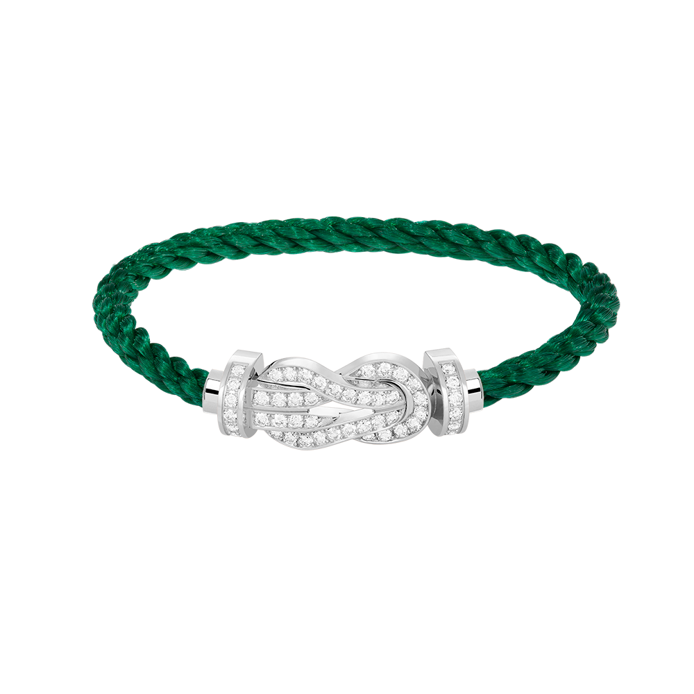 [Elowen Jewels]CHANCE LARGE 8 FIGURE BUCKLE FULL DIAMOND BRACELET SILVER