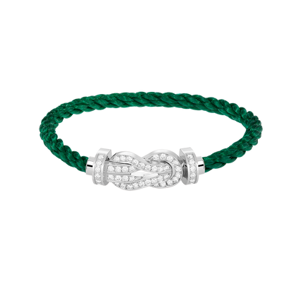 [Elowen Jewels]CHANCE LARGE 8 FIGURE BUCKLE FULL DIAMOND BRACELET SILVER