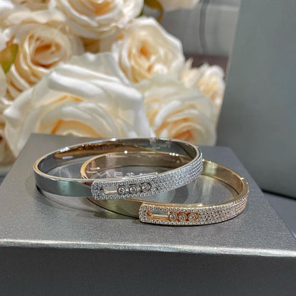 [Elowen Jewelry]Move Noa Rose Gold Pavé Diamond Bangle Bracelet