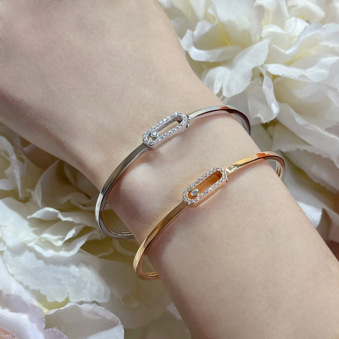 [Elowen Jewelry]Move Uno pavé flex bangle medium