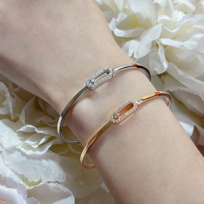 [Elowen Jewelry]Move Uno pavé flex bangle medium