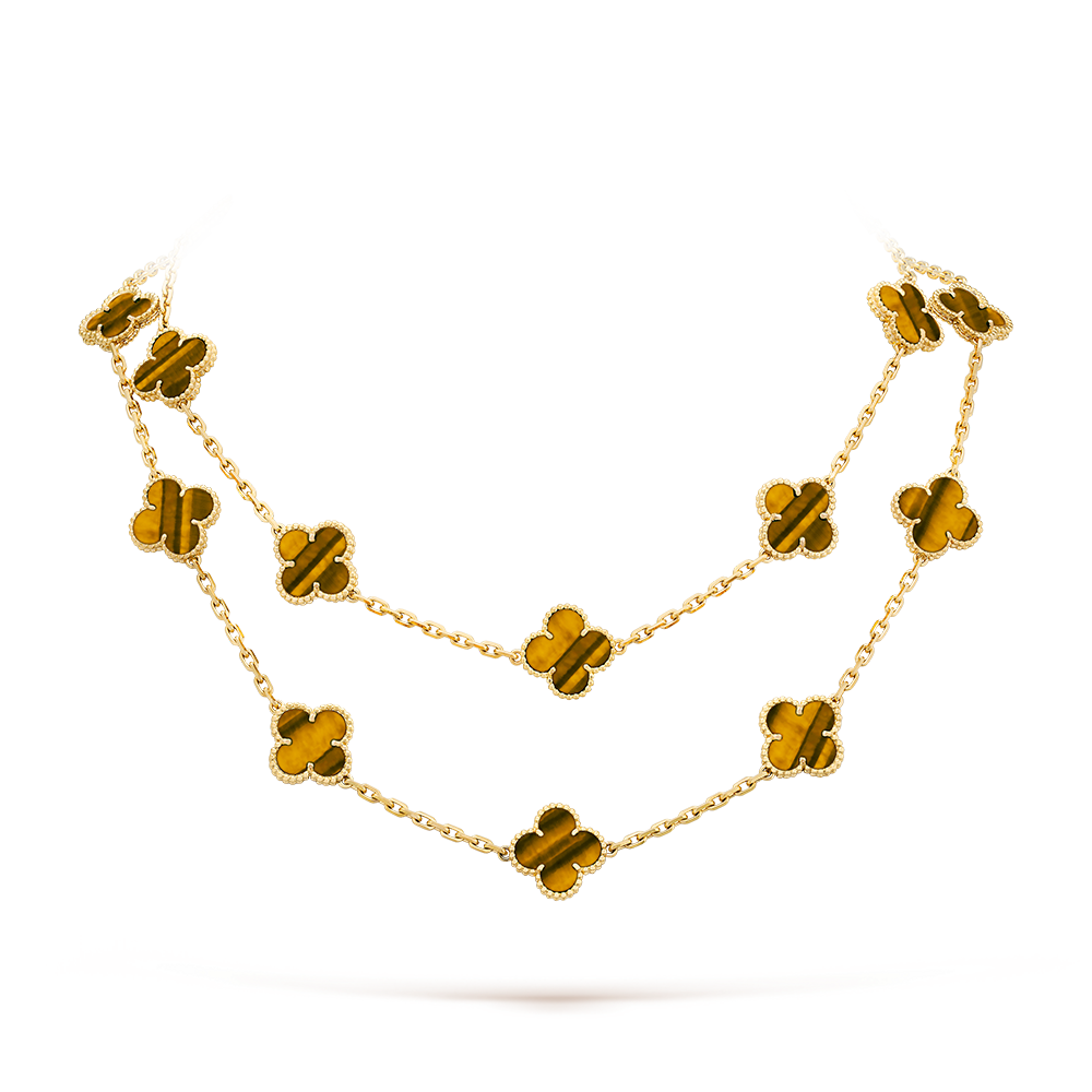 [Elowen Jewels]CLOVER 20 MOTIFS TIGER EYE ROSE GOLD