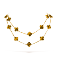 [Elowen Jewel]CLOVER 20 MOTIFS TIGER EYE ROSE GOLD