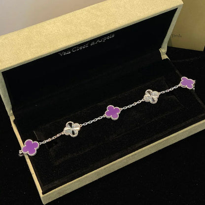 [Elowen Jewels] CLOVER 5 MOTIF VIOLET BRACELET COLLECTION