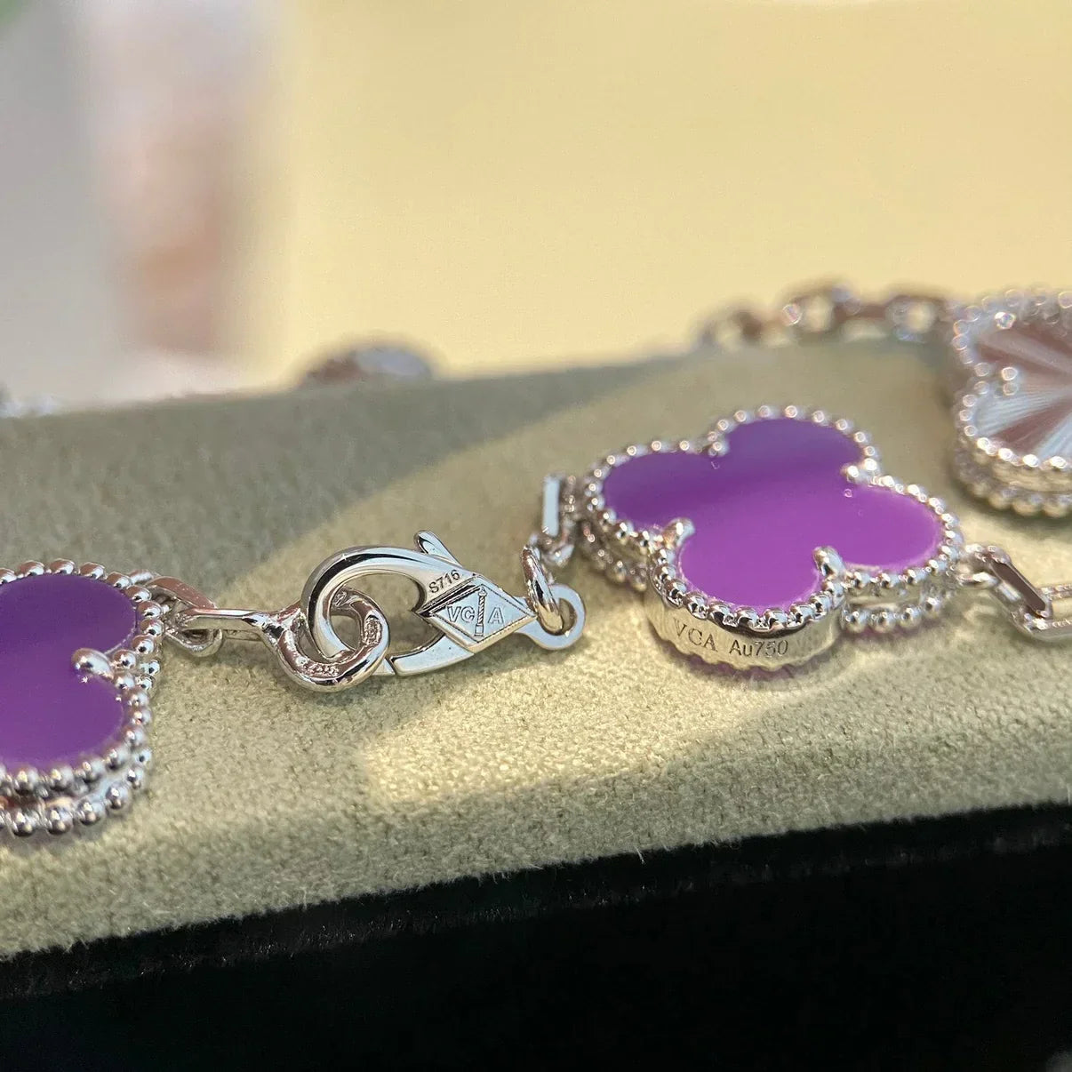[Elowen Jewels] CLOVER 5 MOTIF VIOLET BRACELET COLLECTION