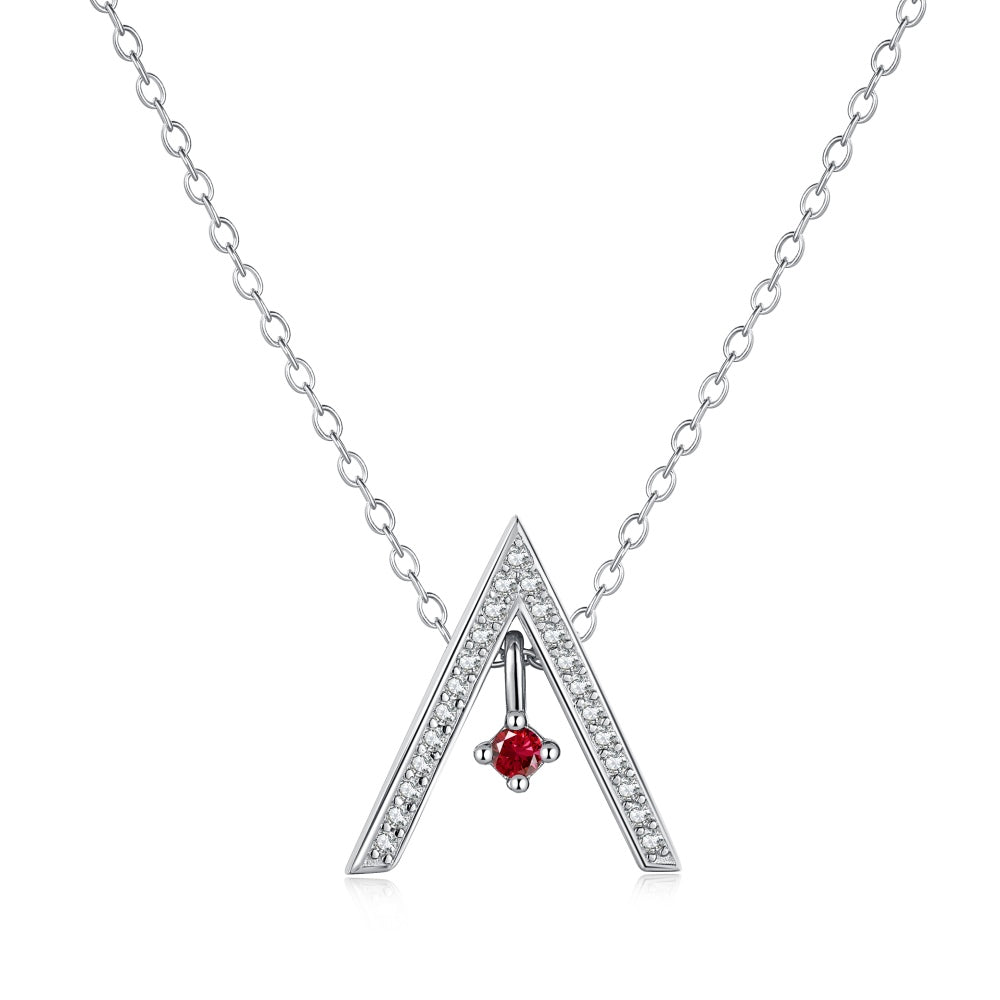 [Elowen Jewels]Sparkling "A" Shape Necklace