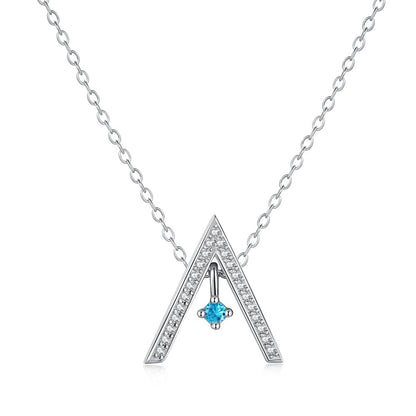 [Elowen Jewels]Sparkling "A" Shape Necklace