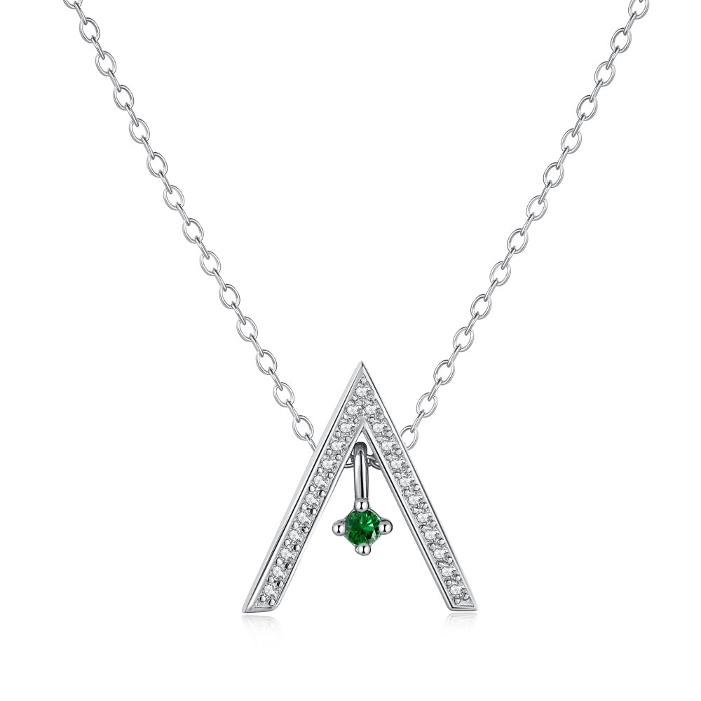 [Elowen Jewels]Sparkling "A" Shape Necklace