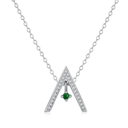[Elowen Jewels]Sparkling "A" Shape Necklace