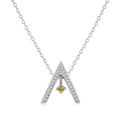[Elowen Jewels]Sparkling "A" Shape Necklace