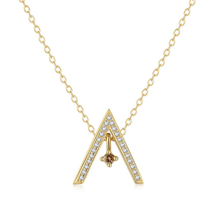 [Elowen Jewels]Sparkling "A" Shape Necklace