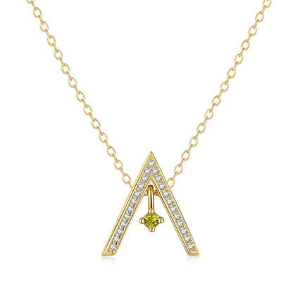 [Elowen Jewels]Sparkling "A" Shape Necklace