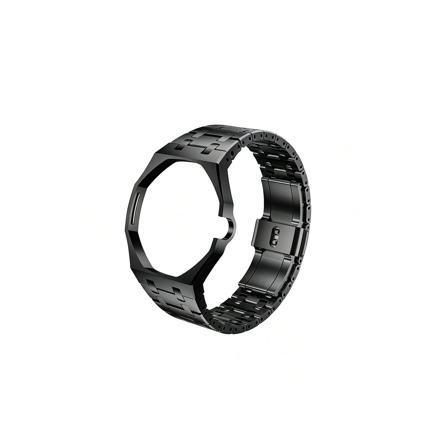 Oak Pop Exclusive Black Steel Strap