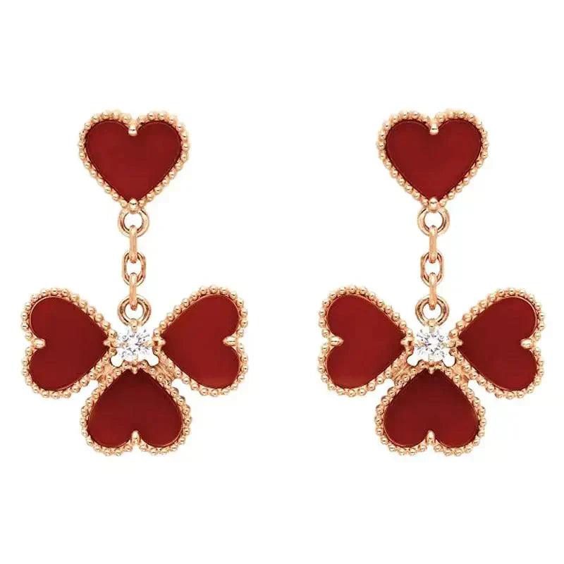 [Elowen Jewels]SWEET CLOVER CARNELIAN EARRINGS