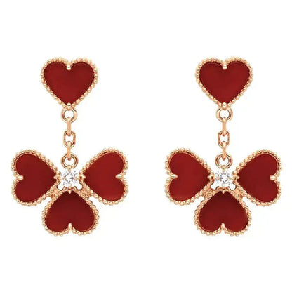 [Elowen Jewels]SWEET CLOVER CARNELIAN EARRINGS