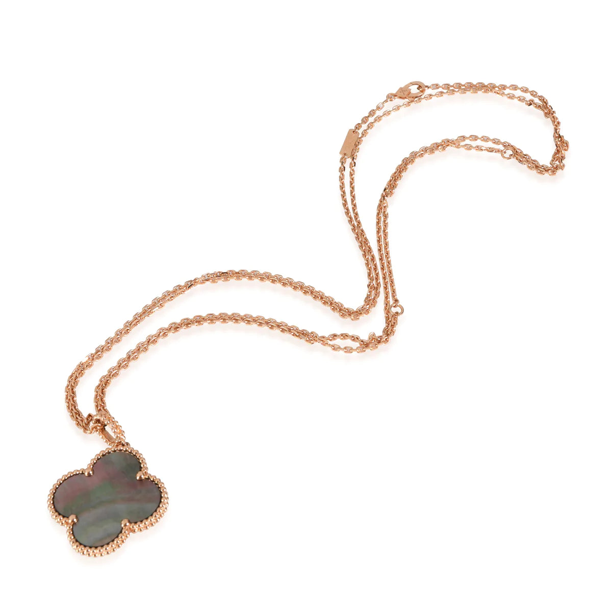 [Elowen Jewels]CLOVER 25MM GOLD DARK MOP BIG CLOVER NECKLACE