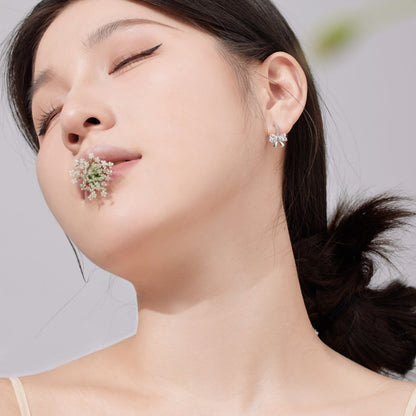 [Elowen Jewels]Exquisite Earrings With Heart-Shaped Bow Design