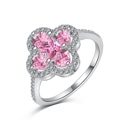 [Elowen Jewels]Luxurious Eternity Flower Shape Banquet Ring