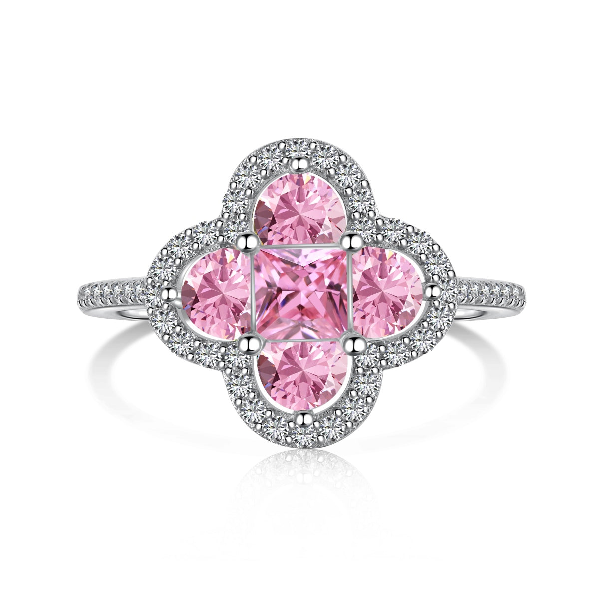 [Elowen Jewels]Luxurious Eternity Flower Shape Banquet Ring