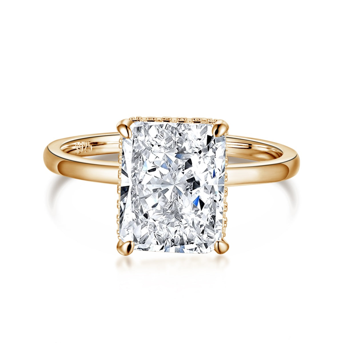 [Elowen Jewels]4.0 Carat Ornate Enchanting Radiand Cut Banquet Ring