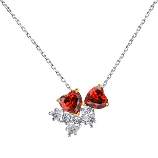 [Elowen Jewels]Dainty Red Heart Necklace