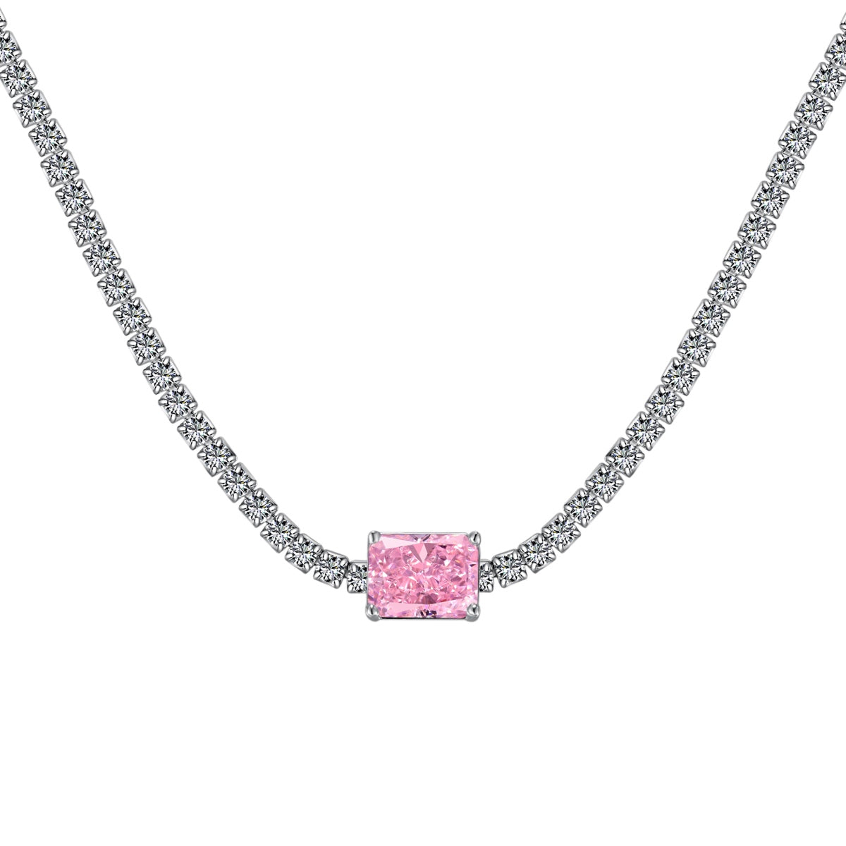 [Elowen Jewels]2.0 carat Ornate Emerald Cut Necklace