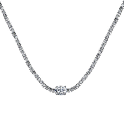 [Elowen Jewels]1.0 Carat Shining Oval Cut Necklace