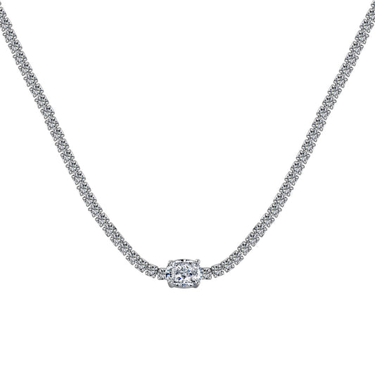 [Elowen Jewels]1.0 Carat Shining Oval Cut Necklace