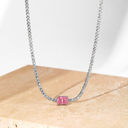 [Elowen Jewels]2.0 carat Ornate Emerald Cut Necklace
