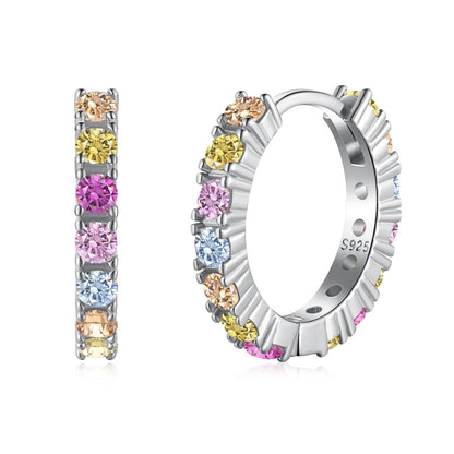 [Elowen Jewels]Radiant Colorful Round Cut Earrings