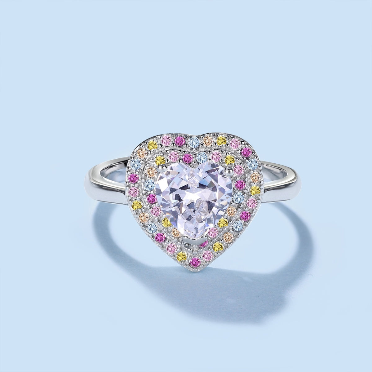 [Elowen Jewels]Delicate Ebullient Heart Shape Wedding Ring