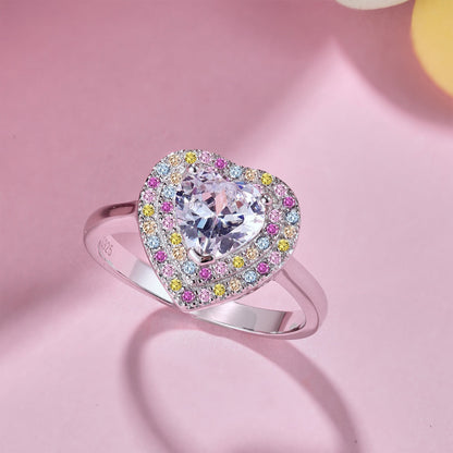 [Elowen Jewels]Delicate Ebullient Heart Shape Wedding Ring